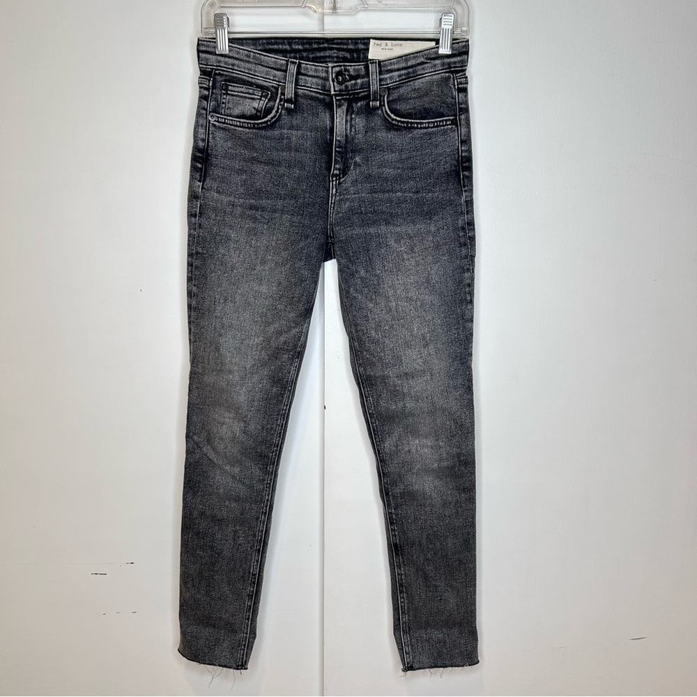 Rag & Bone Cate Mid Rise Ankle Skinny Jeans In Black Sage